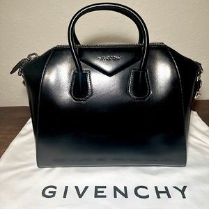Givenchy Antigona Medium Black Leather Women's Shoulder Bag w/ Strap NWOT